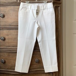 Ann Taylor NWT Straight Cut Petite White Pant